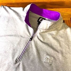 FootJoy men’s 2XL XXL gray purple zip golf vest